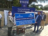 Delivery of COVID-19 protection kits to Deputy Mayor of Addis Ababa City Administration